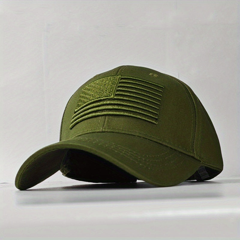 American Flag Washed Baseball Cap Distressed Letters Dad Hat