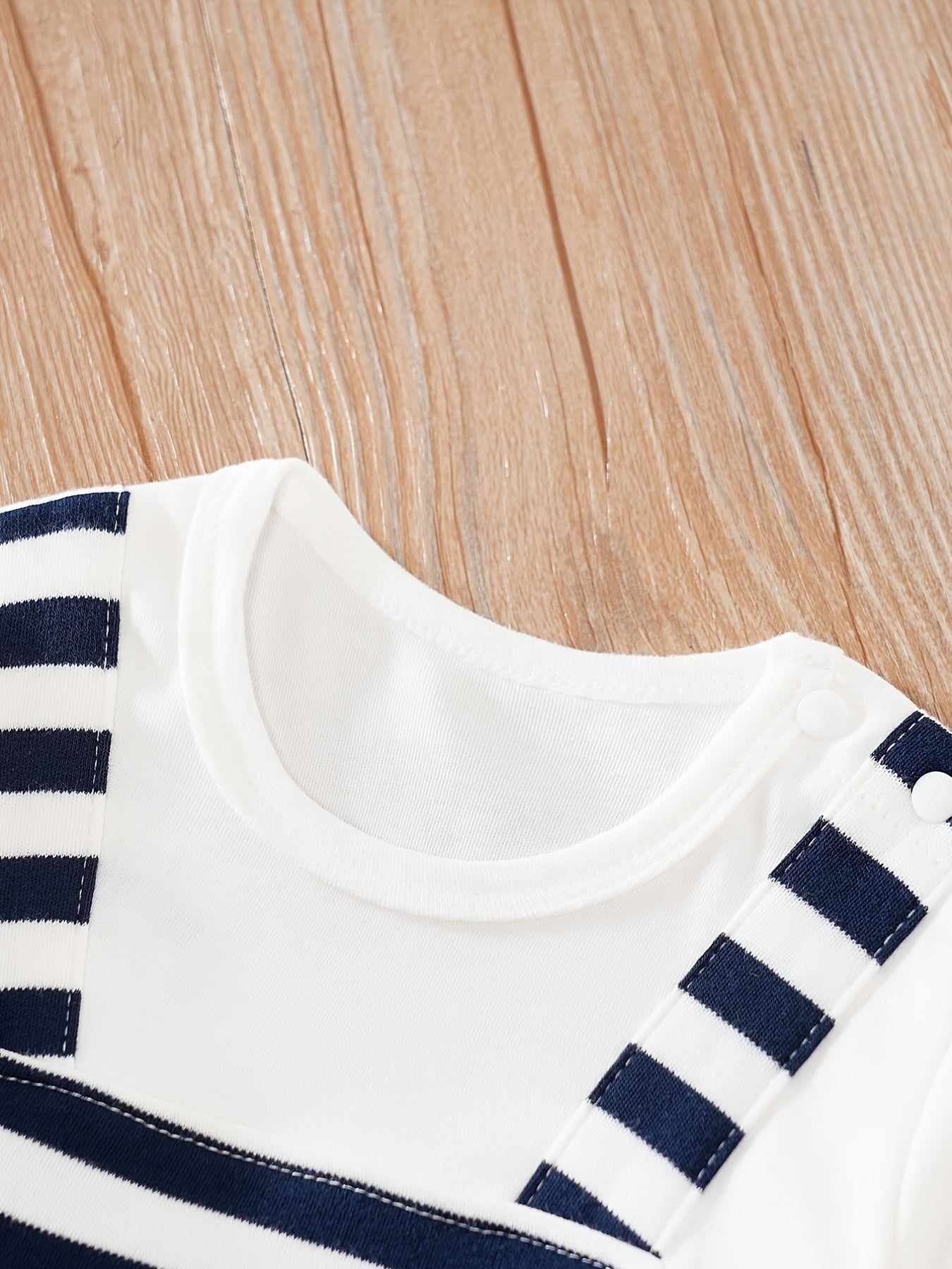 Baby Boys Navy Striped Long Sleeve Bodysuit