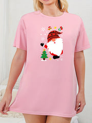 Santa Claus & Snowflake Print Lounge Dress