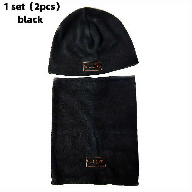 Polar Fleece Beanie Neck Gaiter Set for Cycling Skiing