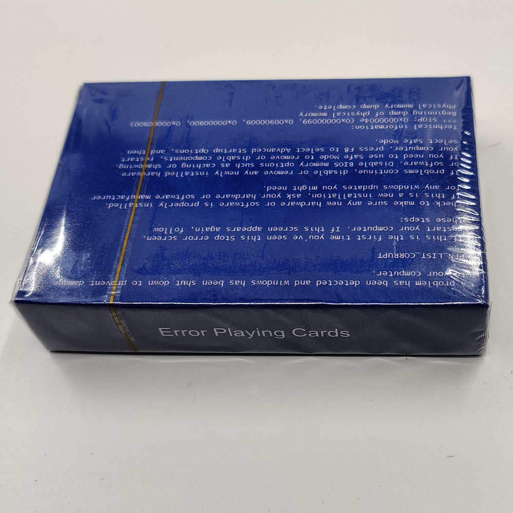Windows Error Proof Playing Cards - Fun & Stress Card Game