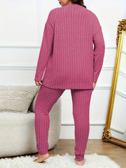 Ribbed Knit Top & Leggings Lounge Set