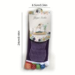Colorful Split Non Slip Yoga Socks Silicone Grip Sweat Absorption Short Tube
