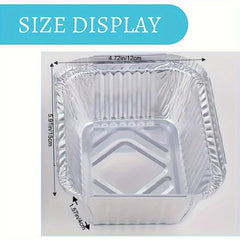100pcs Disposable Aluminum Frying Pan with Lid for Outdoor Camping