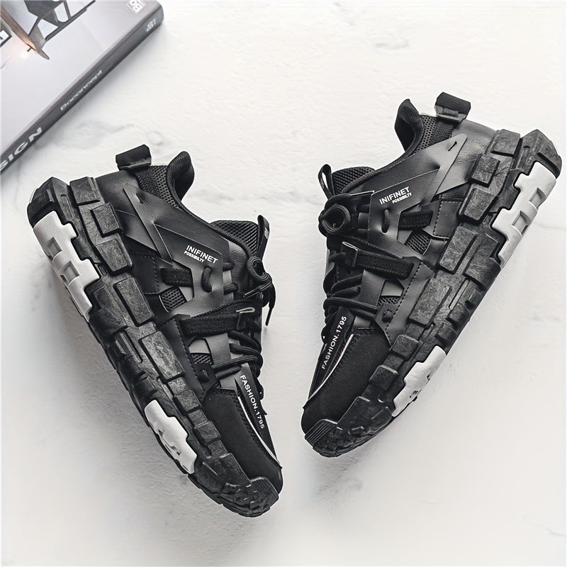 Men's Chunky Sneakers Elevator Shoes Wear-resistant Lace Up