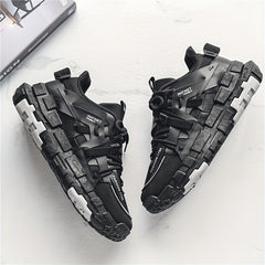 Men's Chunky Sneakers Elevator Shoes Wear-resistant Lace Up