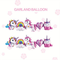 5pcs Oversized Unicorn Balloon Birthday Party Decoration Set