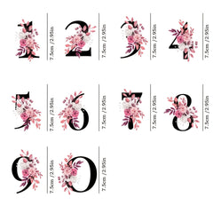 27pcs UV DTF Dusty Rose Floral Alphabet Cup Wraps Stickers Self Adhesive Decals