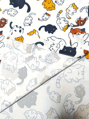 Cat Print Long Sleeve Button Up Top