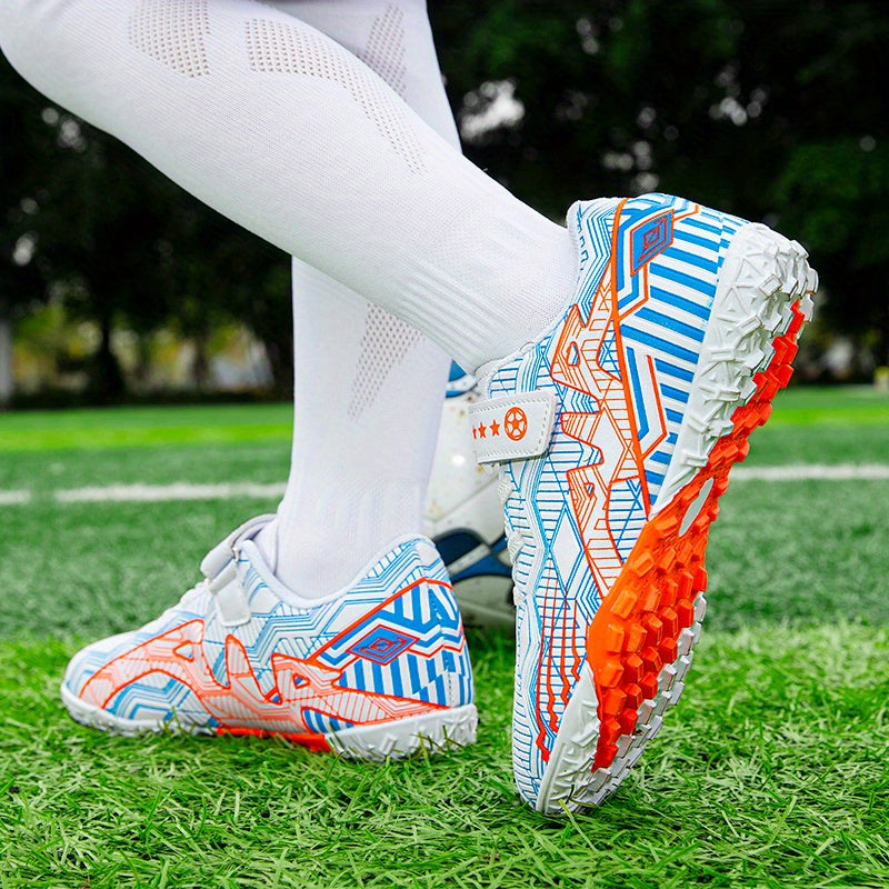 Kids High Top TF Soccer Cleats Lightweight Comfortable Sports Shoes