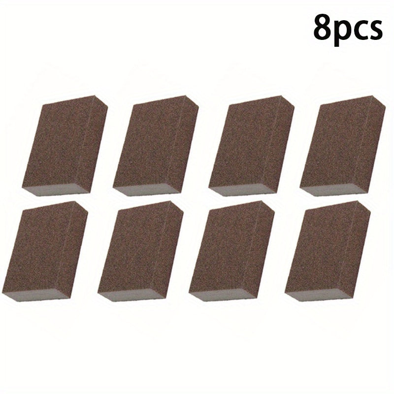8pcs Sanding Sponges Metal Wood Polishing Kitchen Grill Cleaning Tools