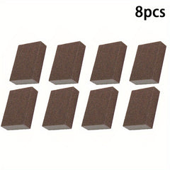 8pcs Sanding Sponges Metal Wood Polishing Kitchen Grill Cleaning Tools