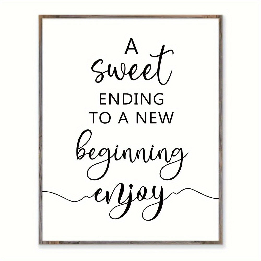 Wedding Favor Sign A Sweet Ending To A Beginning Dessert Bar Sign