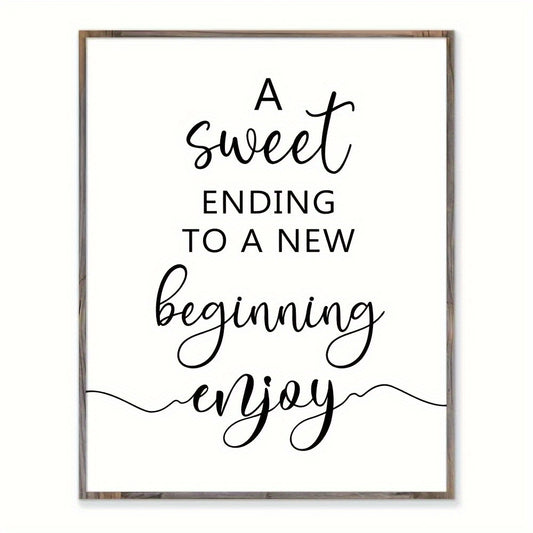 Wedding Favor Sign A Sweet Ending To A Beginning Dessert Bar Sign