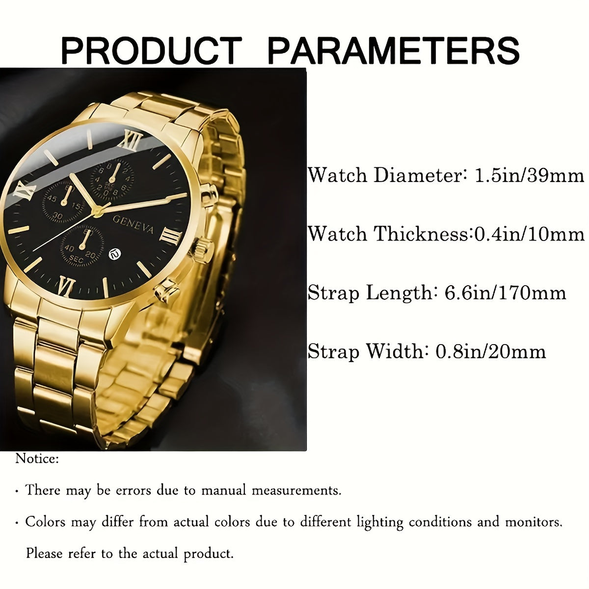 Men's Quartz Watch & Bracelet Set