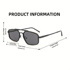 Men's Retro Double Beam Polygon Sunglasses