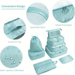 8pcs Packing Organizer Set Waterproof Storage Bag