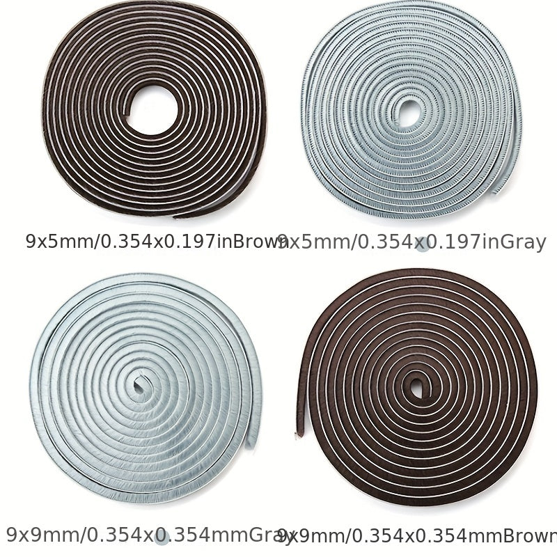 2pcs Fasola Self Adhesive Wool Strip Windproof Soundproof & Collision Prevention