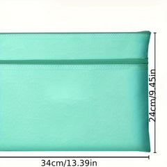 Double Layer Zipper Bag Document Bag Office Portable Storage