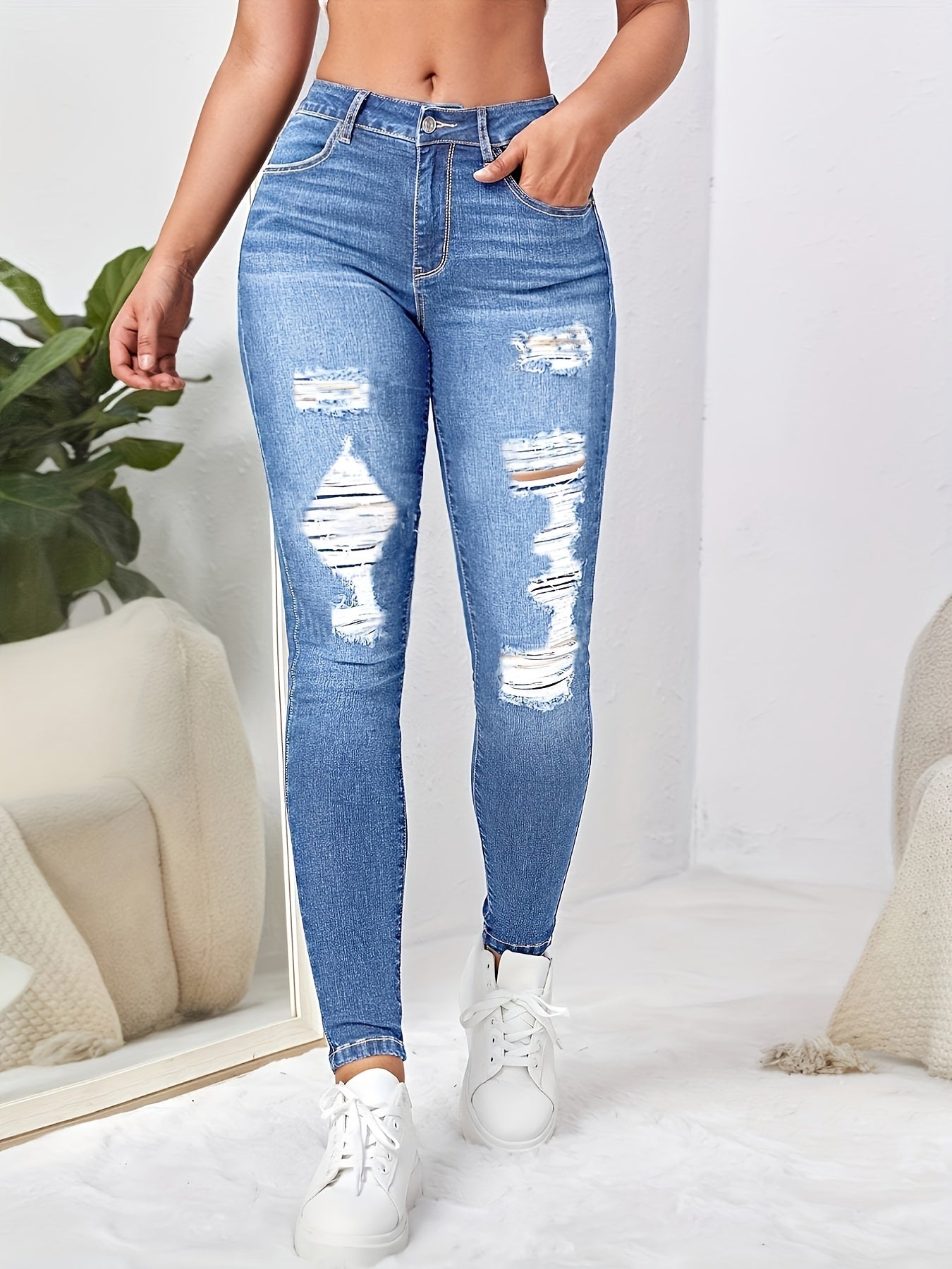 Skinny Jeans Slim Fit High Stretch Denim Pants Women's Jeans