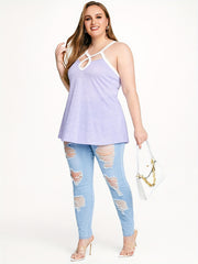 Colorblock Cut Out High Stretch Cami Top