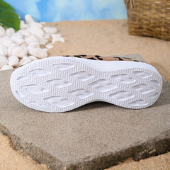 Leopard Print Slip-On Sneakers Lightweight Walking Shoes
