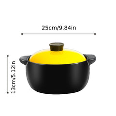 Ceramic Casserole Pot Heat Resistant Cooker Stew Cooking Pot