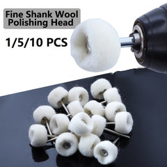 10pcs Wool Polishing Head Buffing Felt Rotary Tool Accessories