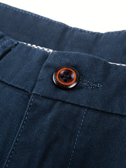 Embroidered Bicycle Pattern Men's Cargo Shorts for Summer