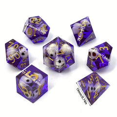 7pcs Transparent Skull Dice Set for Entertainment
