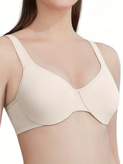 Solid T Shirt Bra Push Up Women's Lingerie