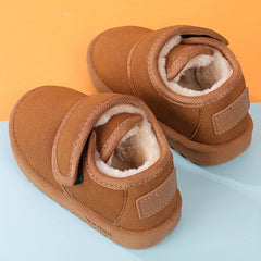 Girl's Solid Snow Boots Warm Fleece Cozy Non slip Ankle Boots