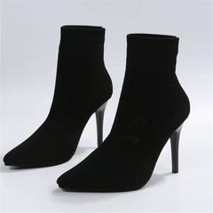 Women Stiletto Heel Ankle Sock Boots
