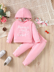 Girl's Set: Hooded Top, Leopard Print Pants & Headband