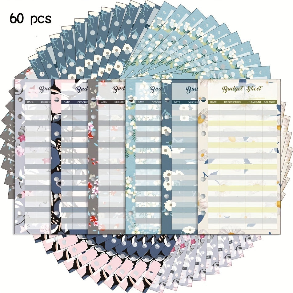 60pcs Budget Binder Paper Refill for Cash Envelopes