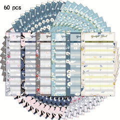 60pcs Budget Binder Paper Refill for Cash Envelopes