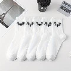 10 Pairs Bat Pattern Socks Women's Stockings