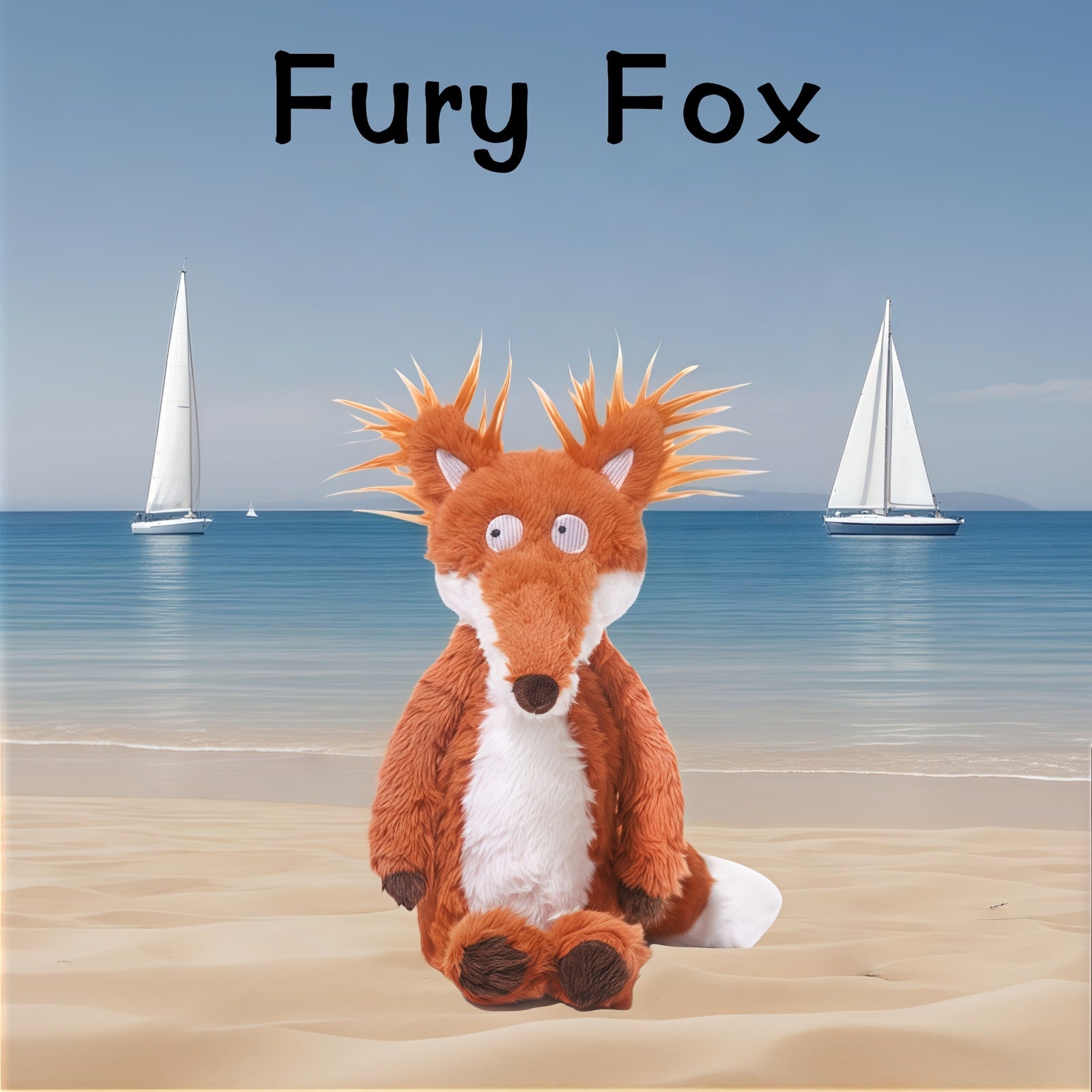 JIAJCHUF Fox Stuffed Animal Plush Toy with Expressive Eyes & Fluffy Ears