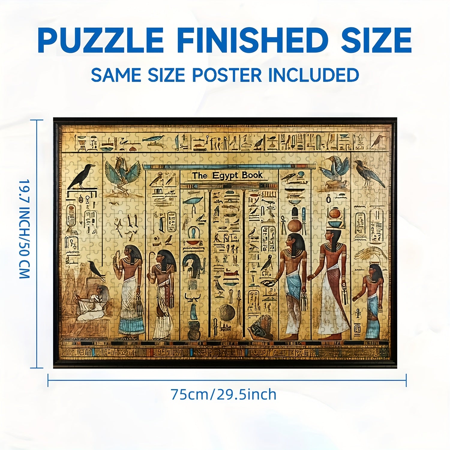 1000pc Egyptian Murals Jigsaw Puzzle - DIY Wooden Crafts Home Decor