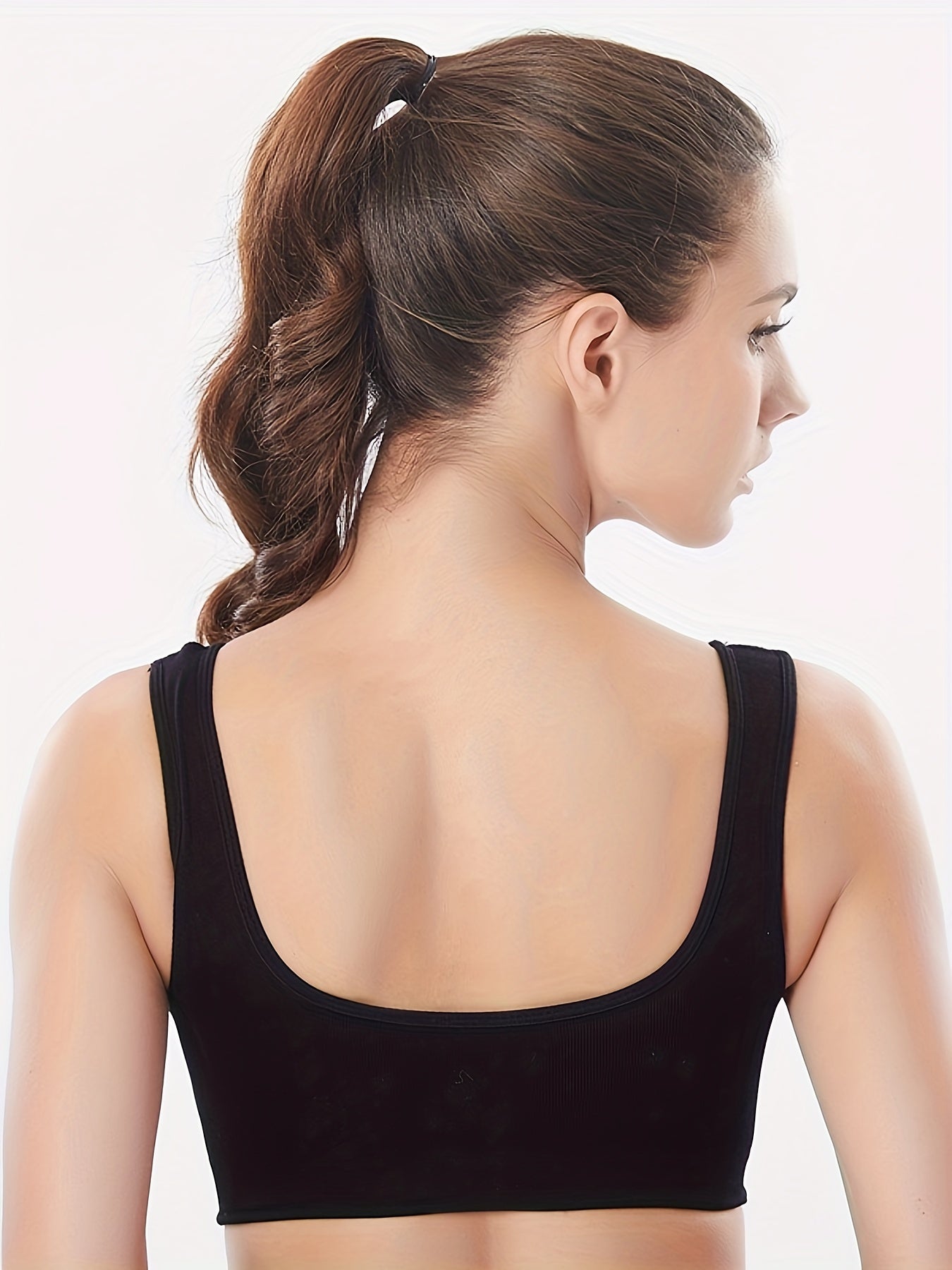 2pcs Wireless Sports Bras Breathable Tank Bra Women's Lingerie