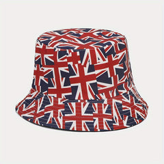 Unisex Flag Pattern Sunshade Bucket Hat for Outdoor Travel