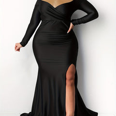 Women's Plus Off Shoulder Mermaid Maxi Dress