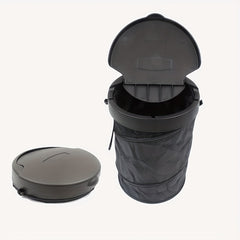 Car Mounted Trash Can Folding Hanging Creative Function With Cover