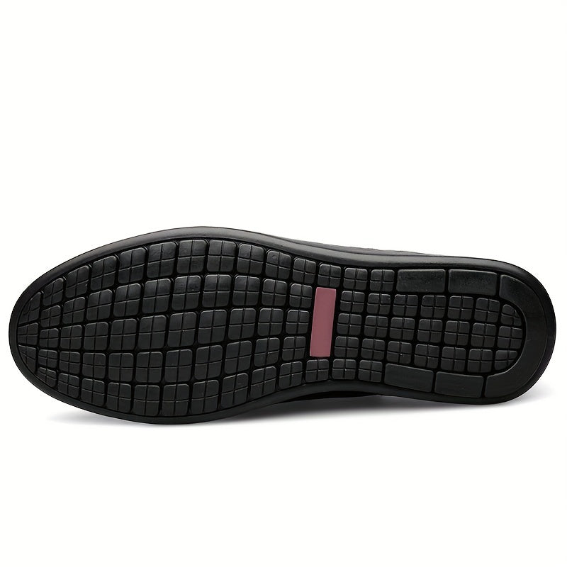 CLOHOO Customizable Leather Loafer Shoes Casual Slip On Rubber Sole