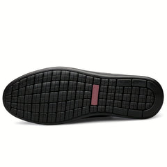 CLOHOO Customizable Leather Loafer Shoes Casual Slip On Rubber Sole