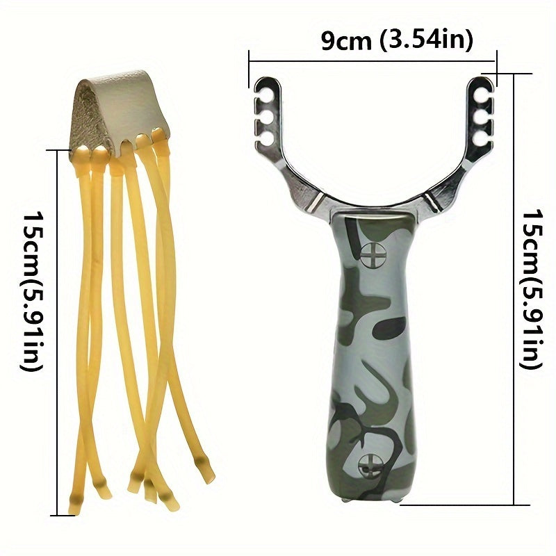 Camo Handle Slingshot Toy Outdoor Play Fun Rubber Band