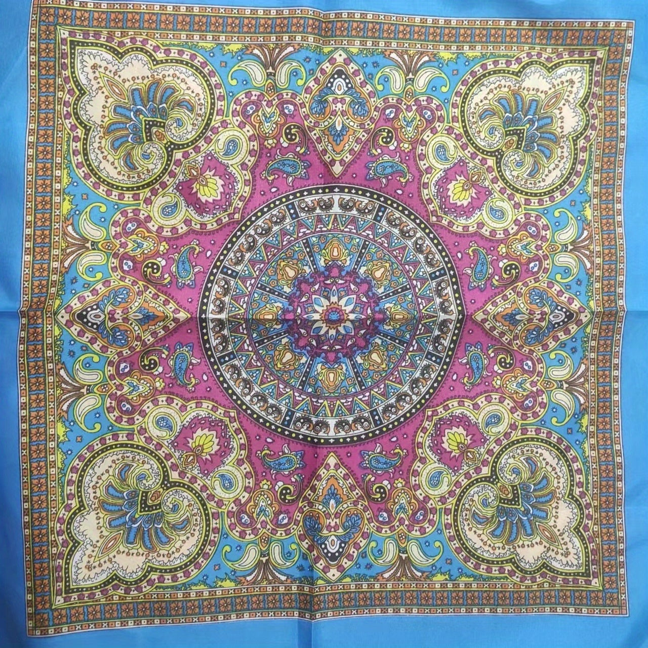 Boho Paisley Print Bandana Hip Hop Neckerchief Block Square Scarf