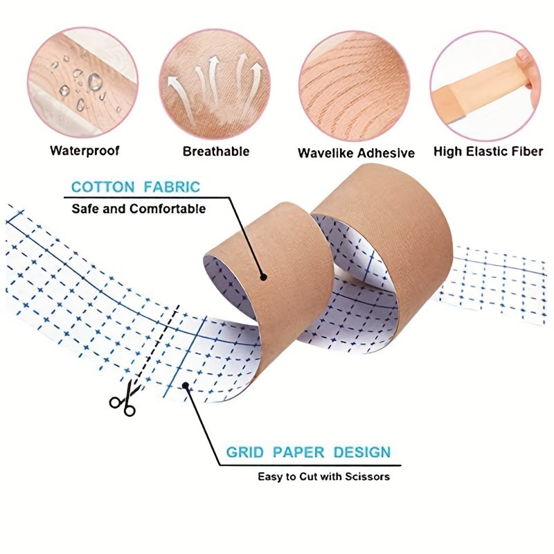 Waterproof Breast Lift Tape & Nipple Pasties Set for Strapless Dresses