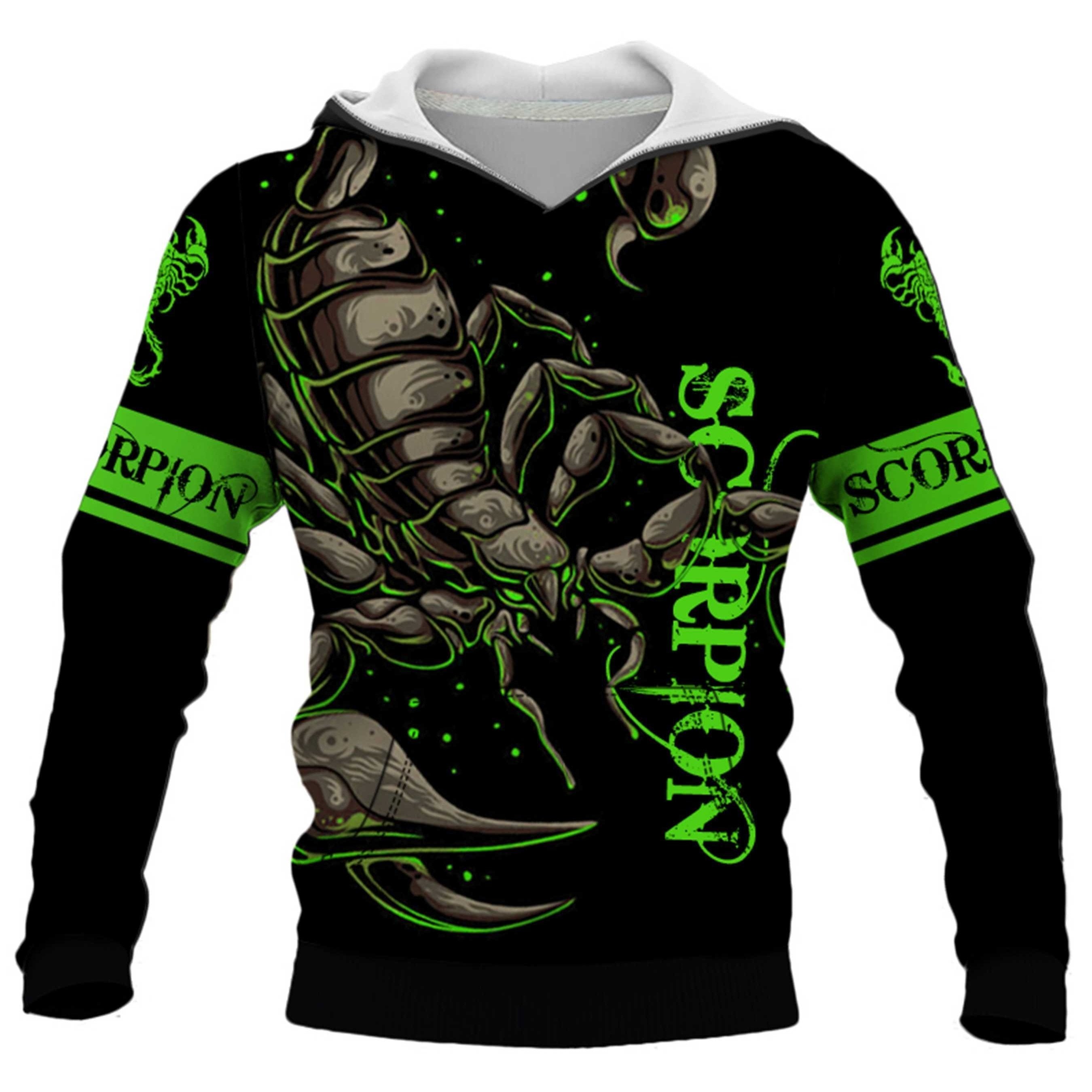 Scorpion 3D Print Hoodies Men Graphic Hoodie with Kangaroo Pocket