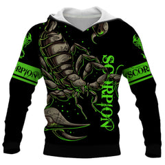 Scorpion 3D Print Hoodies Men Graphic Hoodie with Kangaroo Pocket